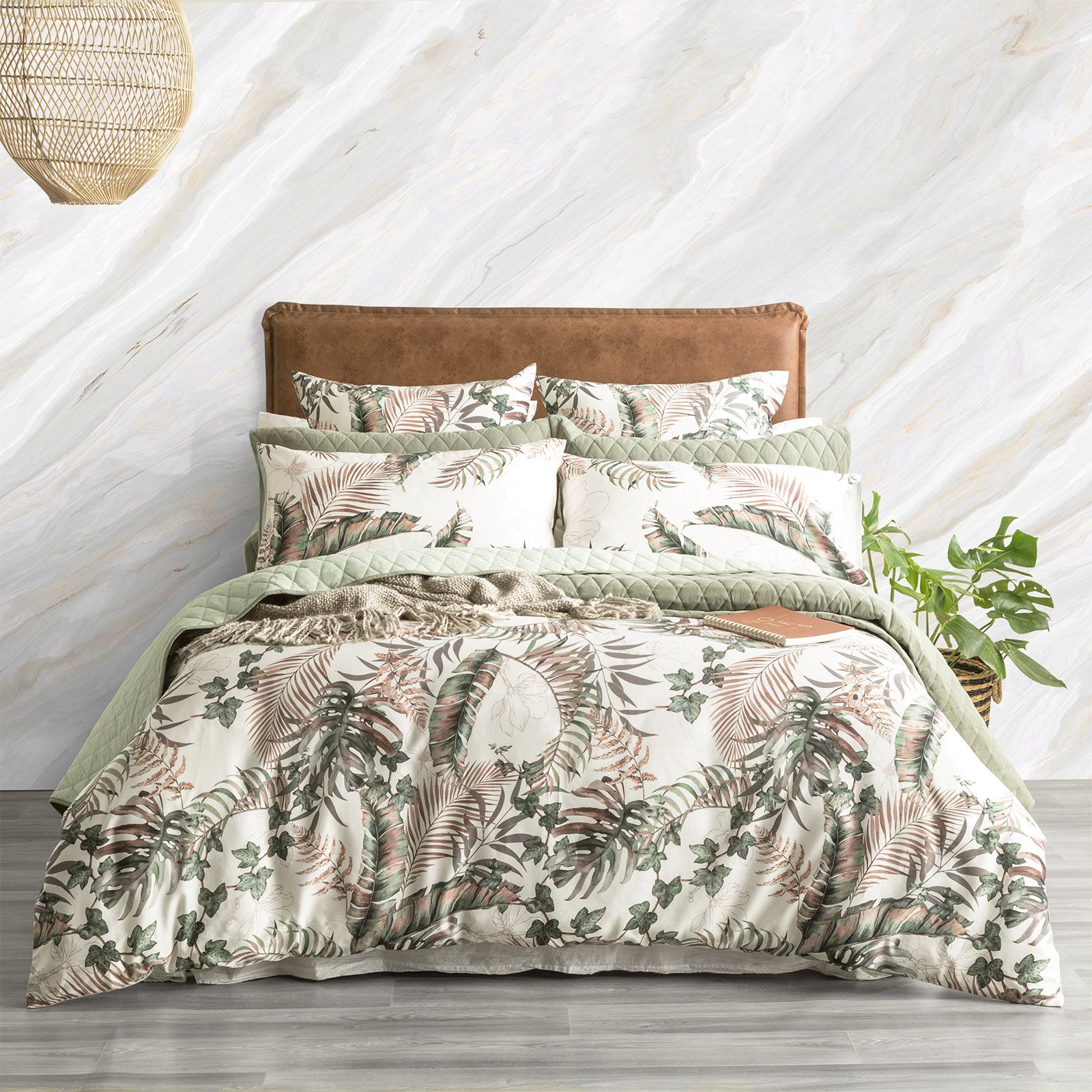 Renee Taylor Palm Cove Pearl Quilt Cover Set - Finnys Manchester